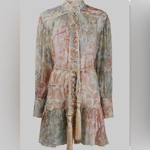 Zimmermann Lucky Bound silk shirtdress